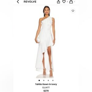 Elliatt Ivory One Shoulder Dress